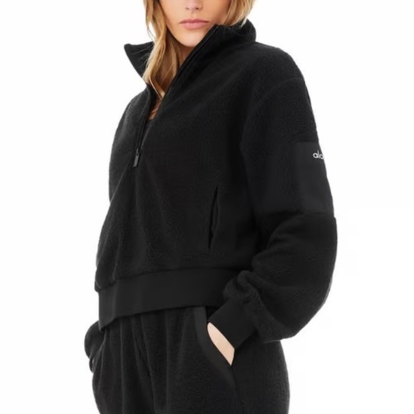 Alo yoga micro solstice Sherpa half zip jacket XS,M - Picture 1 of 7